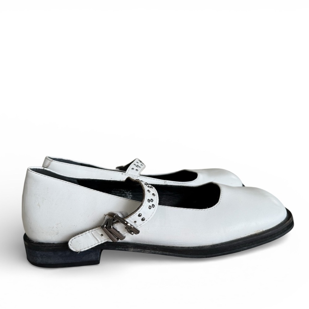 Free People Rumor Mary Janes Classic Shoes White Leather Size 6.5 - Picture 3 of 16